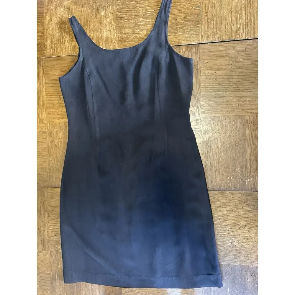 Tommy Bahama Dress Womens Size 10 Sleeveless Black Fully Lined 100% Silk‎